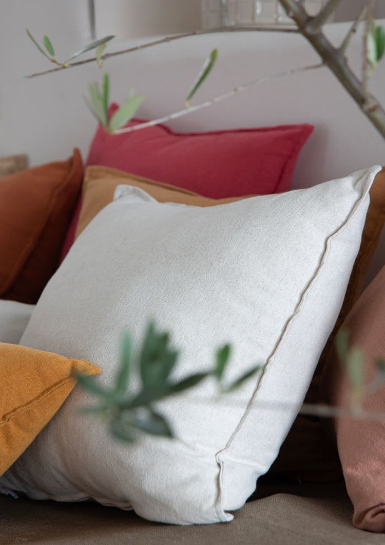 soft colours linen cushions