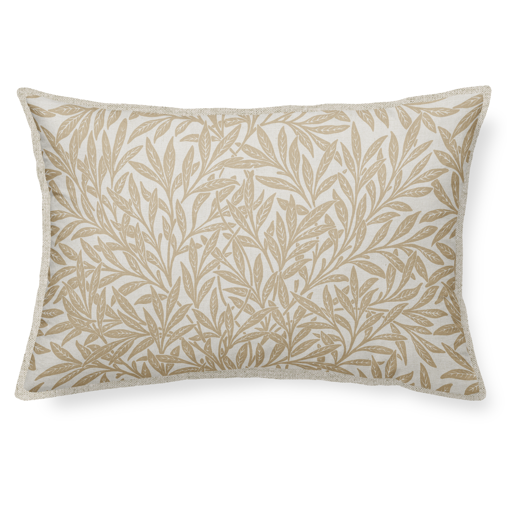 Eucalyptus Leaves Beige Linen cushion 30X50