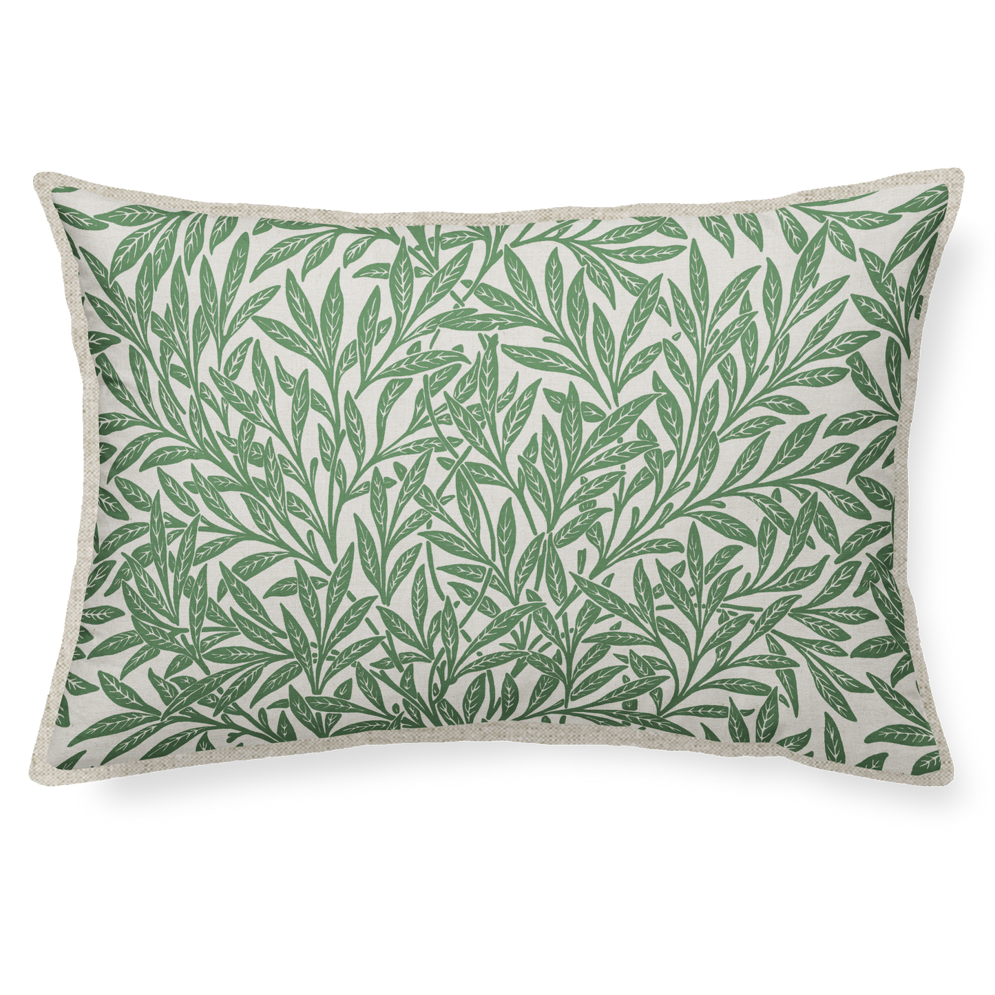 Eucalyptus Leaves Green Linen cushion