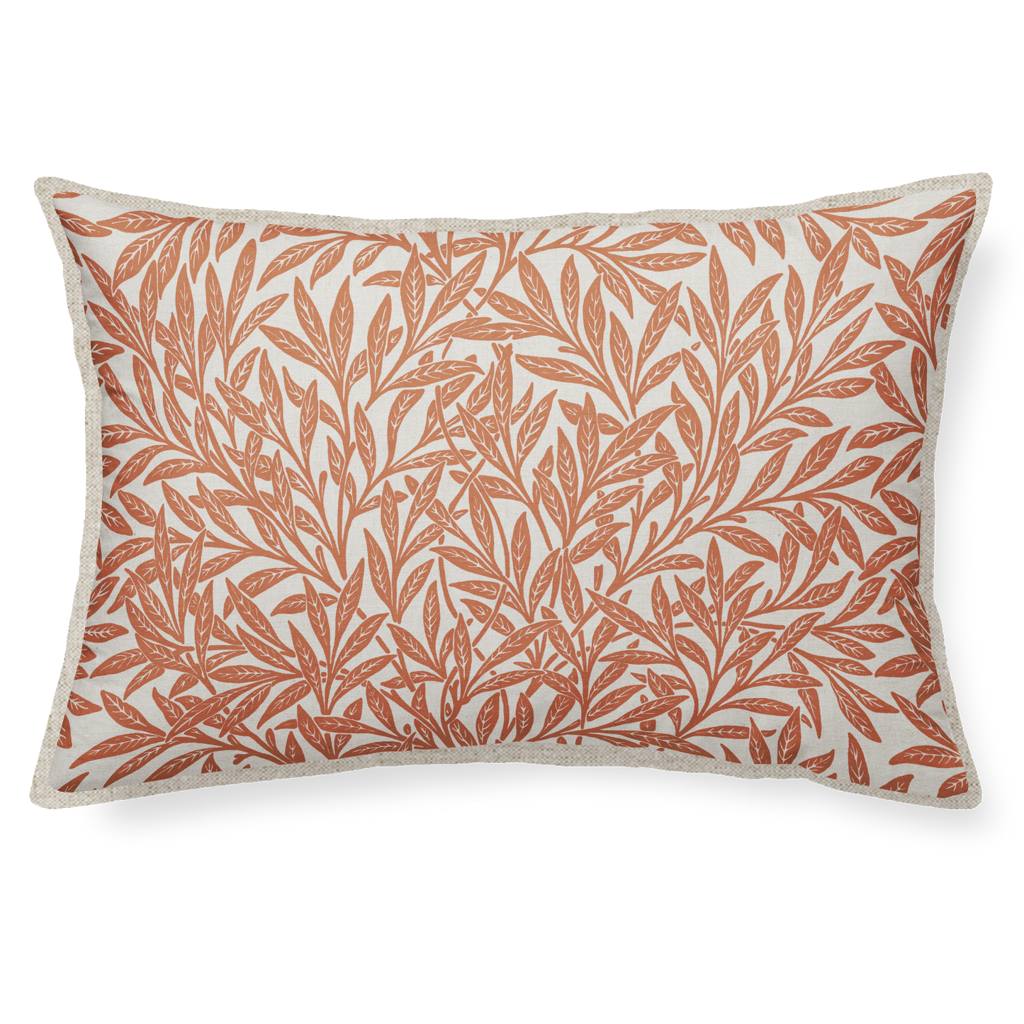 Eucalyptus Leaves Red Linen cushion 30X50