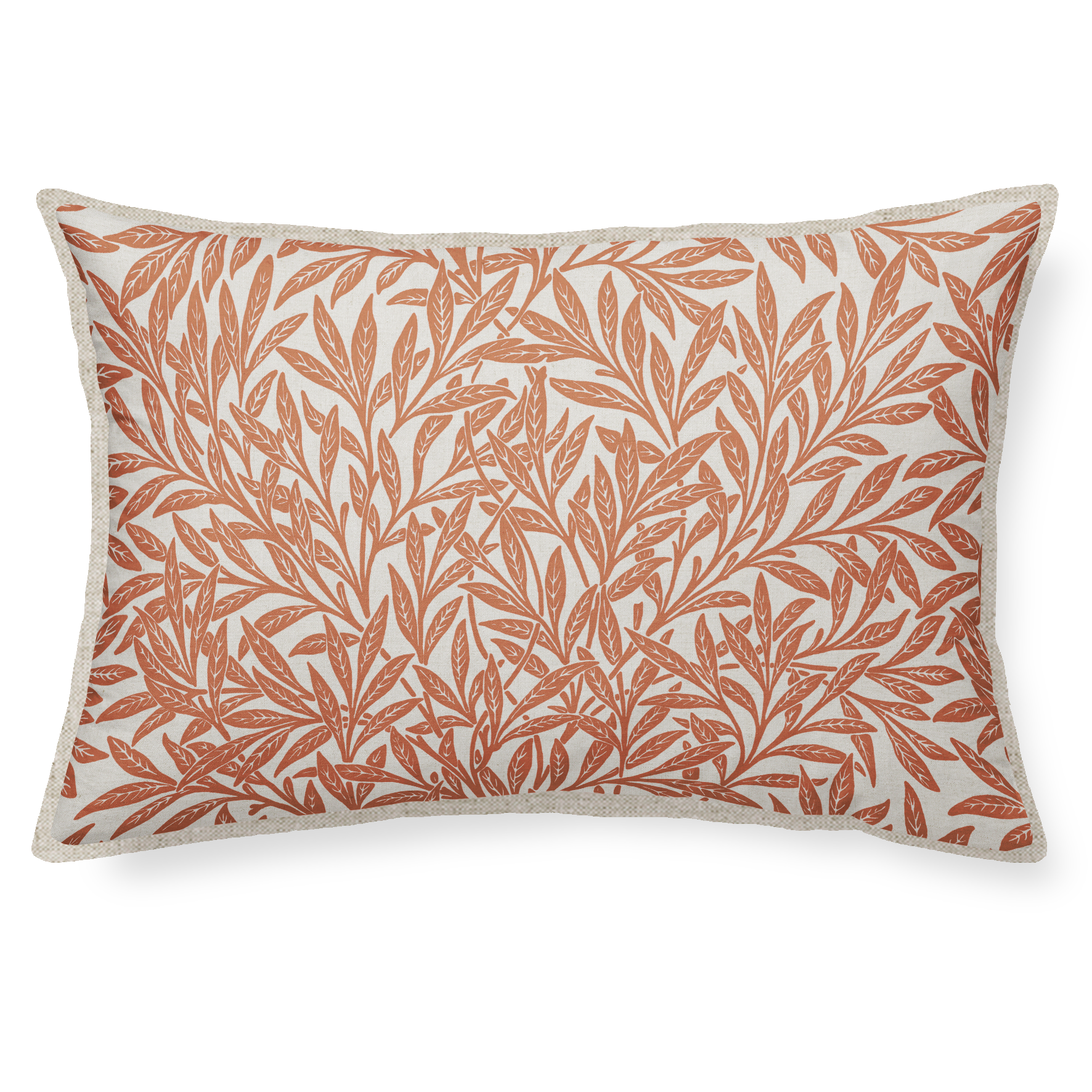 Eucalyptus Leaves Red Linen cushion 30X50