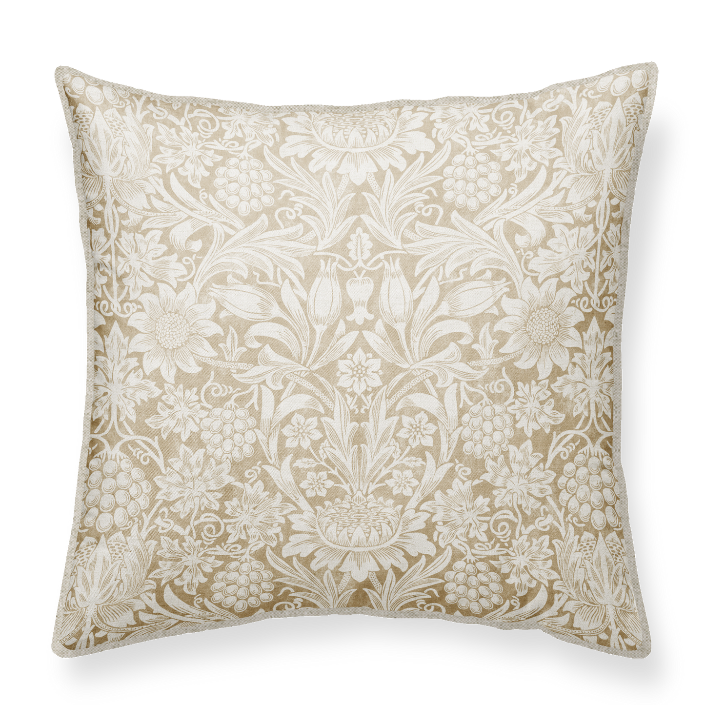 William Morris Beige Linen Cushion 50x50