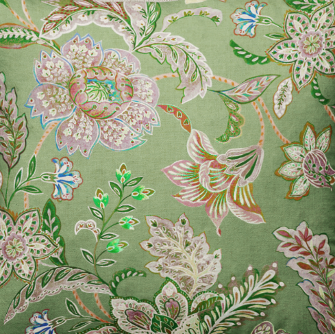 Tablecloth, botanical pattern green