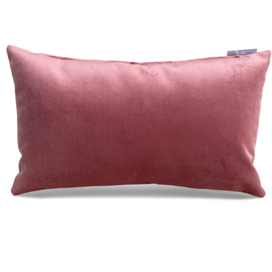 Velvet pink cushion 50x30 cm