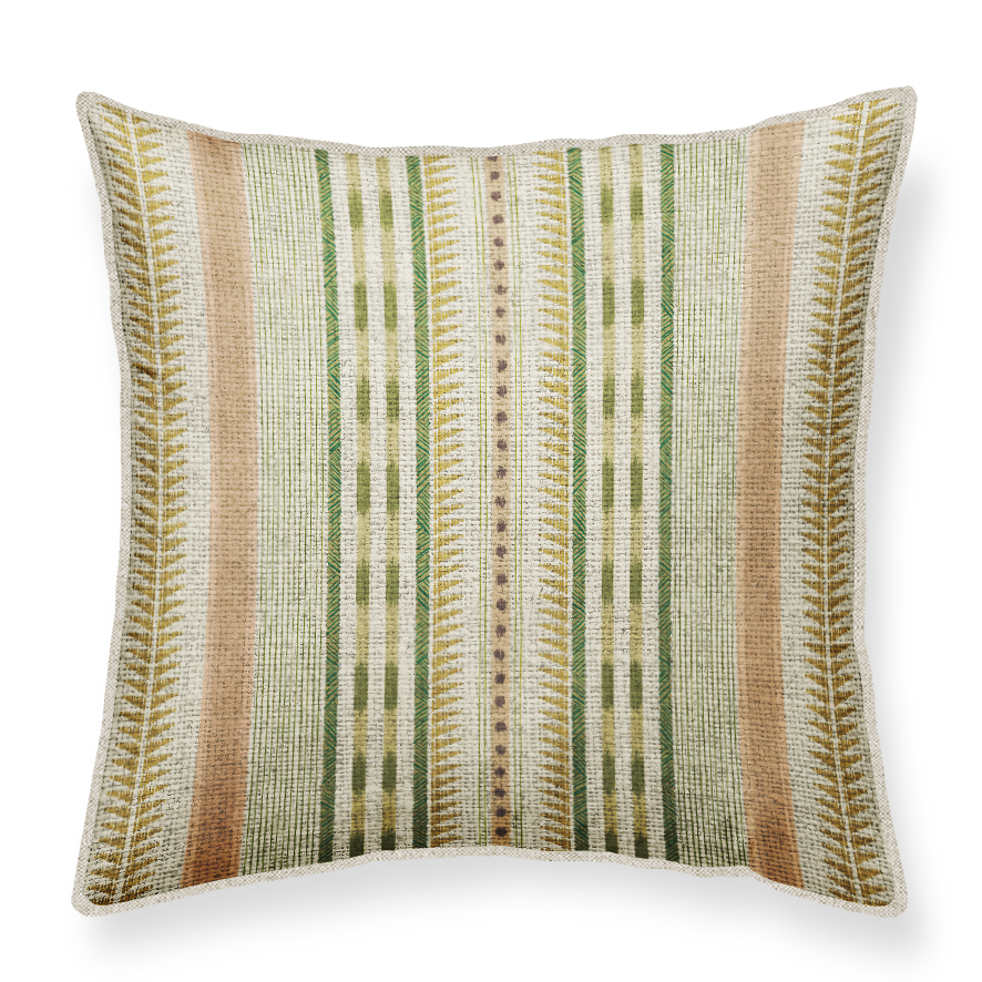 Decorative cushion 50x50 with striped pattern on a white background